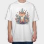 Birthday Fox, Tricou Oversize Barbati (Unisex)
