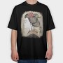 Geisha Traditional Vinttage, Tricou Oversize Barbati (Unisex)