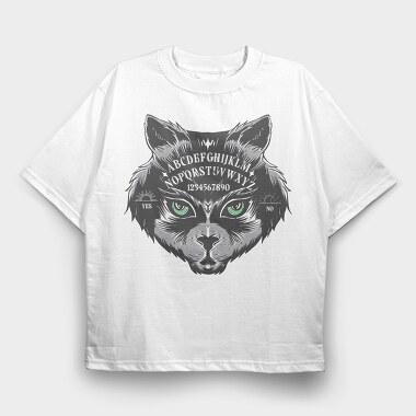 Ouija Cat, Tricou Oversize Barbati (Unisex)