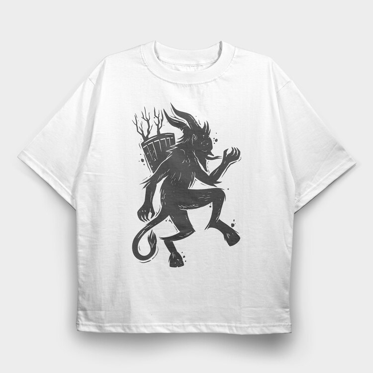 Krampus, Tricou Oversize Barbati (Unisex)