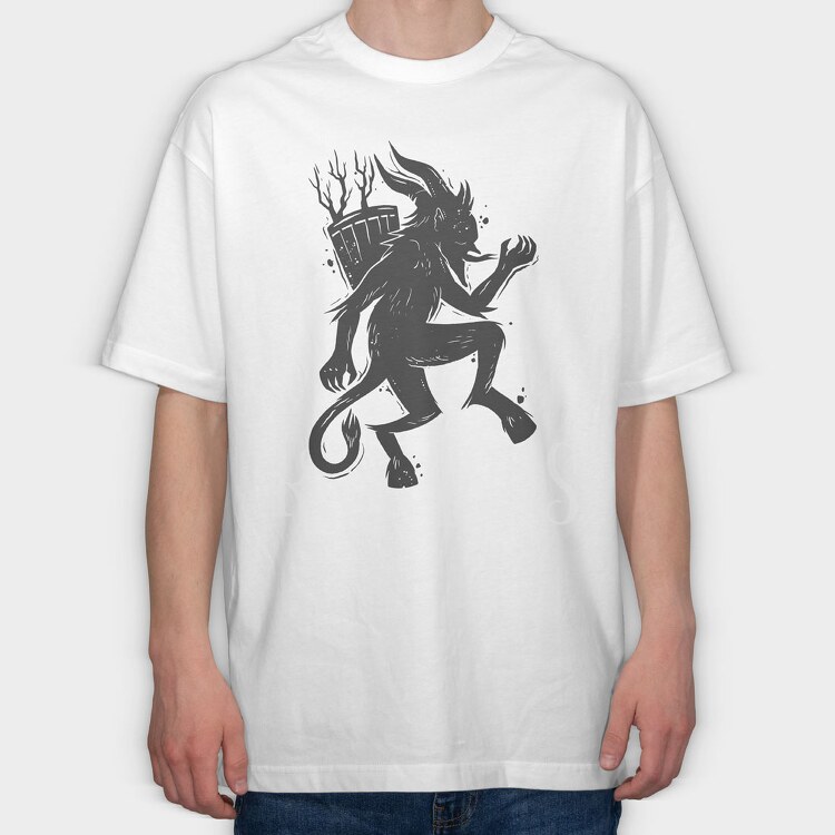 Krampus, Tricou Oversize Barbati (Unisex)