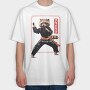 Kungfu Raccoon, Tricou Oversize Barbati (Unisex)