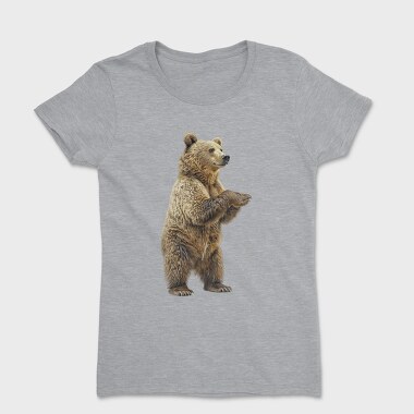 Bear Standing Grey, Tricou Femei