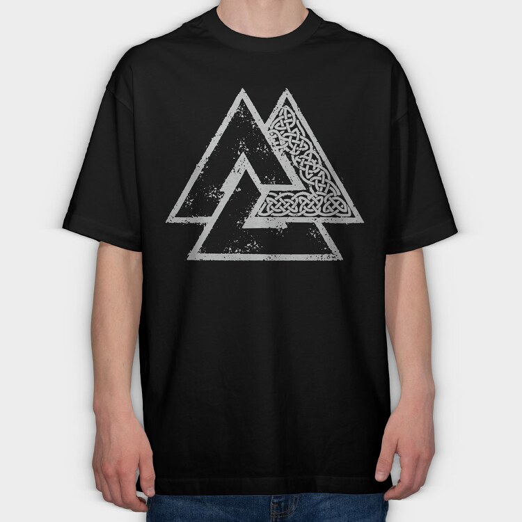 Viking Triangles, Tricou Oversize Barbati (Unisex)