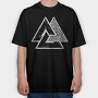 Viking Triangles, Tricou Oversize Barbati (Unisex)