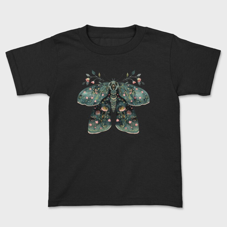 Boho Floral Moth, Tricou Copii