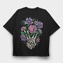 Skeleton Hands Flower, Tricou Oversize Barbati (Unisex)