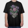 Skeleton Hands Flower, Tricou Oversize Barbati (Unisex)