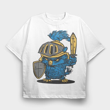 Owl Knight, Tricou Oversize Barbati (Unisex)