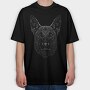 German Shepherd Portrait, Tricou Oversize Barbati (Unisex)