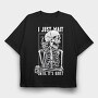 Skeleton Idea, Tricou Oversize Barbati (Unisex)