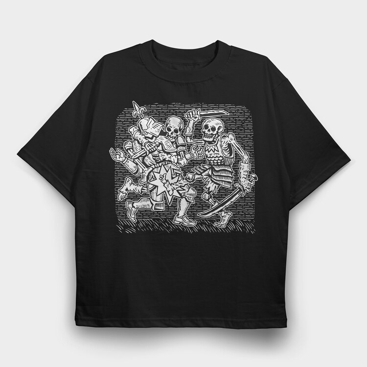 Skeleton Knights, Tricou Oversize Barbati (Unisex)