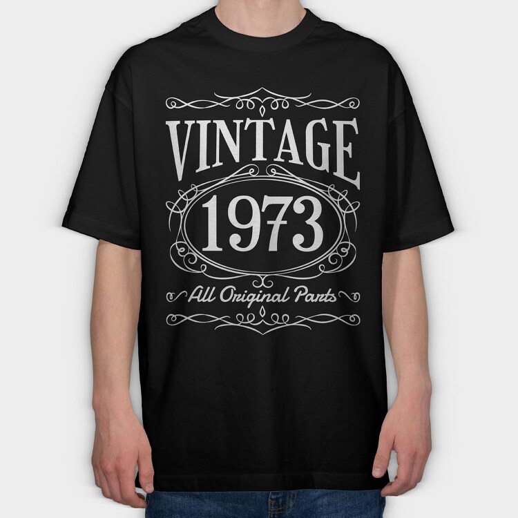 Vintage Birthday, Tricou Oversize Barbati (Unisex)