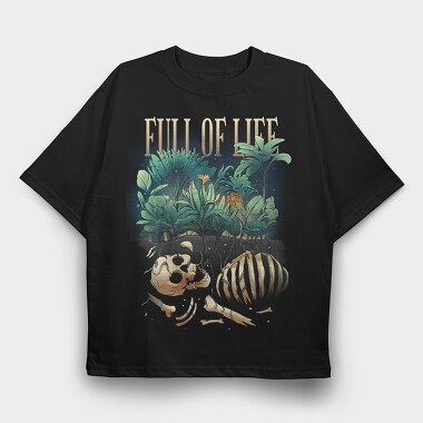 Skeleton Life Plants, Tricou Oversize Barbati (Unisex)