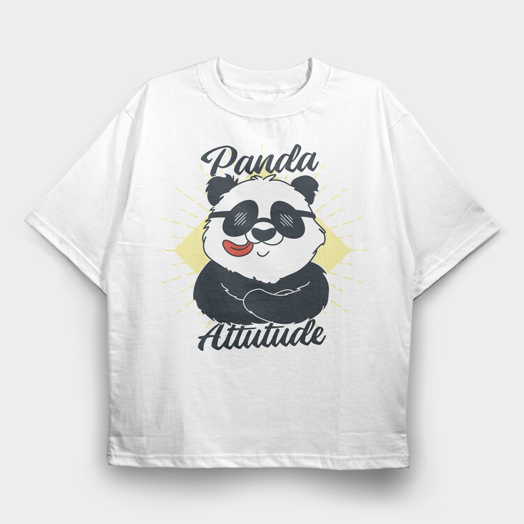 Panda Attitude, Tricou Oversize Barbati (Unisex)