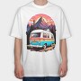 Vintage Bus, Tricou Oversize Barbati (Unisex)