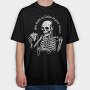 Skeleton Listen to Your Hearth, Tricou Oversize Barbati (Unisex)