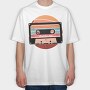 Vintage Cassette Design, Tricou Oversize Barbati (Unisex)