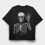 Skeleton Ok Sign, Tricou Oversize Barbati (Unisex)