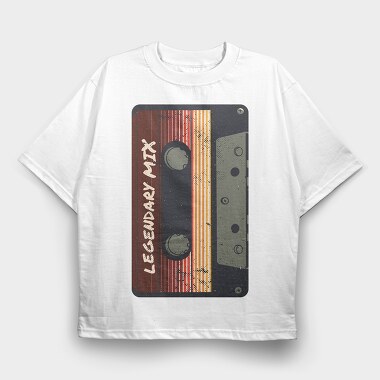 Vintage Cassette Legendary Mix, Tricou Oversize Barbati (Unisex)