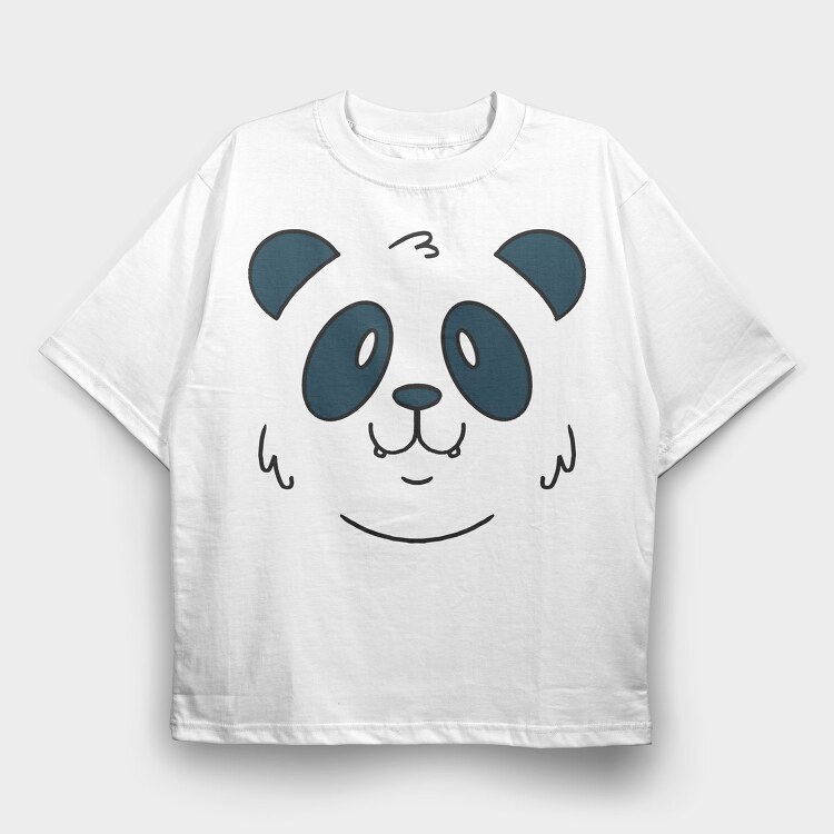 Panda Face, Tricou Oversize Barbati (Unisex)