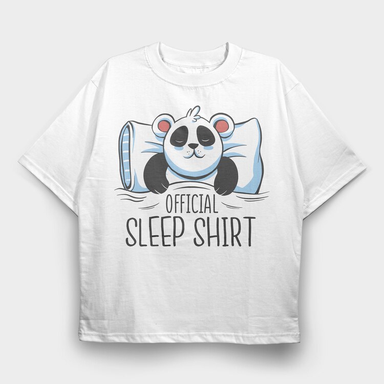 Panda Sleep, Tricou Oversize Barbati (Unisex)