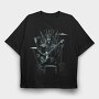 Skeleton Rock King, Tricou Oversize Barbati (Unisex)