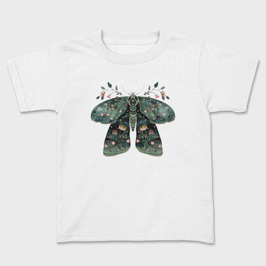 Boho Floral Moth, Tricou Copii