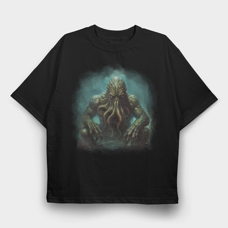 Cthulhu Monster, Tricou Oversize Barbati (Unisex)