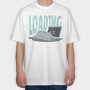 Lazy Cat, Tricou Oversize Barbati (Unisex)