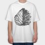 Leave Skeleton and Bare Tree, Tricou Oversize Barbati (Unisex)