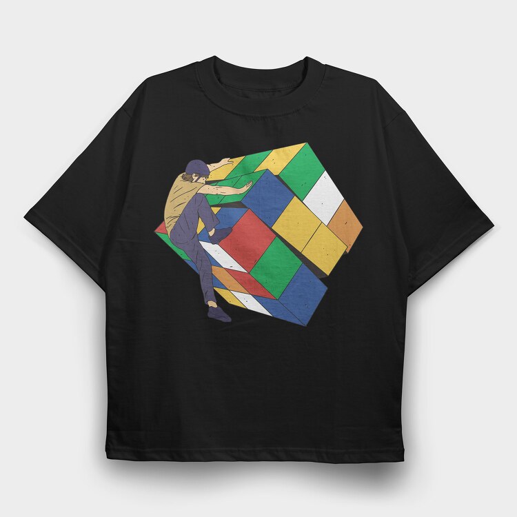 Cube Climber, Tricou Oversize Barbati (Unisex)