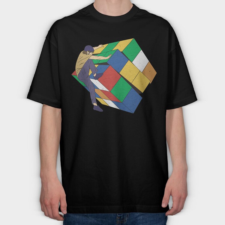 Cube Climber, Tricou Oversize Barbati (Unisex)