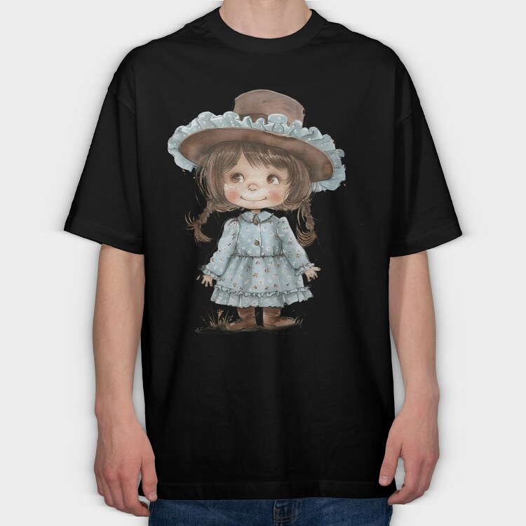 Blue Vintage Girls, Tricou Oversize Barbati (Unisex)