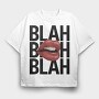 Blah Lips Bite, Tricou Oversize Barbati (Unisex)