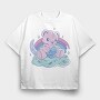 Pastel Bear, Tricou Oversize Barbati (Unisex)