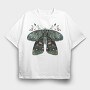 Boho Floral Moth, Tricou Oversize Barbati (Unisex)