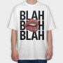 Blah Lips Bite, Tricou Oversize Barbati (Unisex)