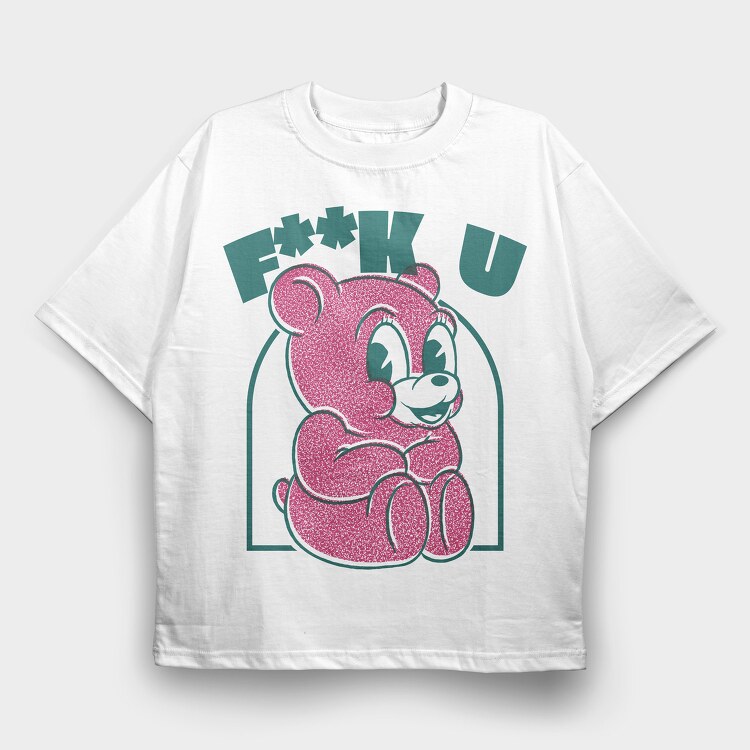 Cute Bad Bear, Tricou Oversize Barbati (Unisex)