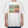 Pastel Cassettes, Tricou Oversize Barbati (Unisex)