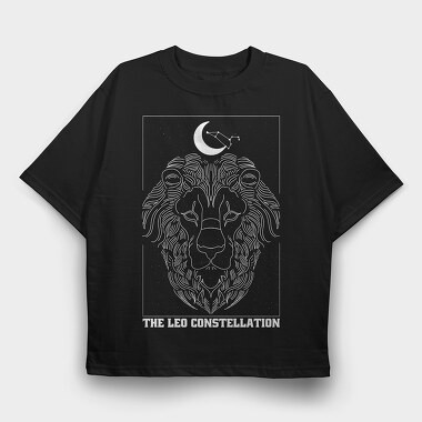Leo Constellation, Tricou Oversize Barbati (Unisex)