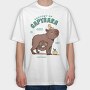 Cute Capybara Anatomy, Tricou Oversize Barbati (Unisex)