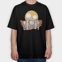Skeletons Love Sunset, Tricou Oversize Barbati (Unisex)