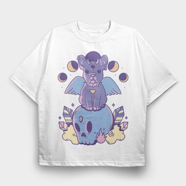 Pastel Goth Dog, Tricou Oversize Barbati (Unisex)