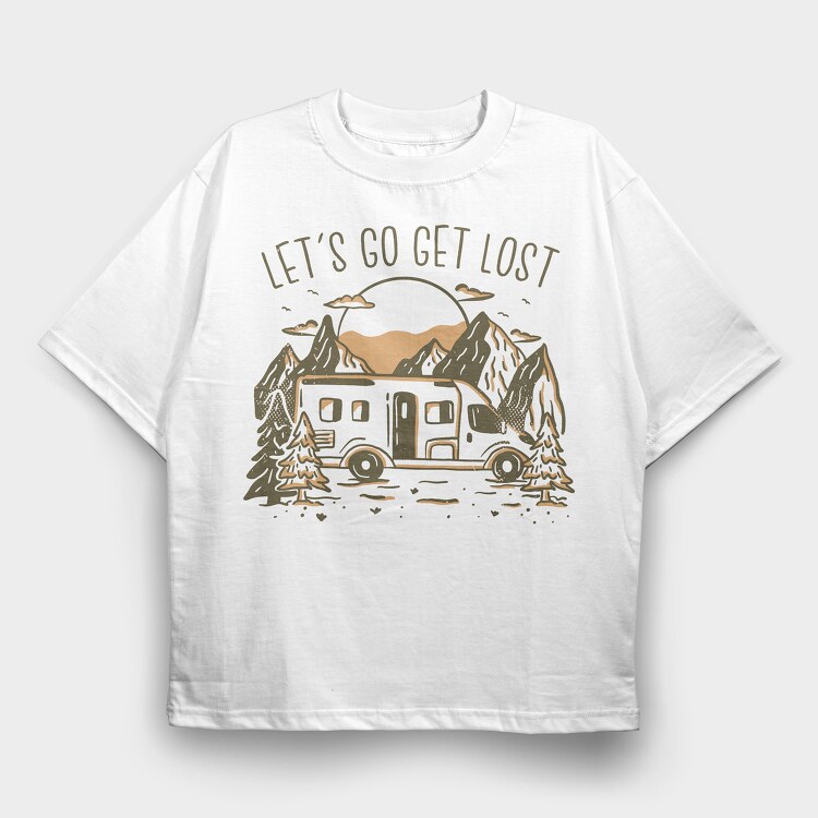 Lets Get Lost Van, Tricou Oversize Barbati (Unisex)