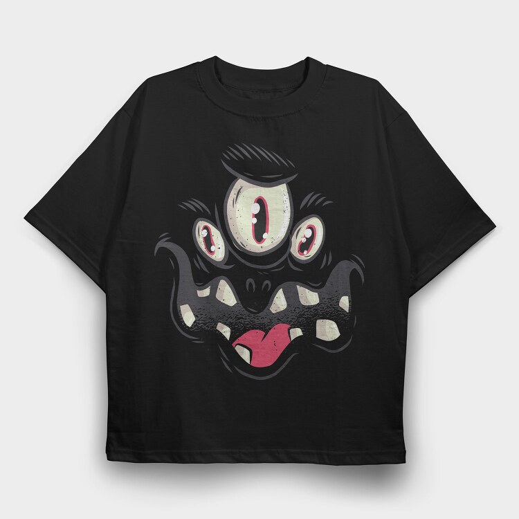 Monster Face 01, Tricou Oversize Barbati (Unisex)