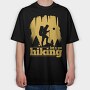 Lets Go Hiking Yellow, Tricou Oversize Barbati (Unisex)