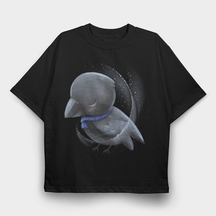 Cute Crow Magic, Tricou Oversize Barbati (Unisex)