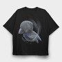 Cute Crow Magic, Tricou Oversize Barbati (Unisex)