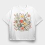 Vintage Wildflowers, Tricou Oversize Barbati (Unisex)